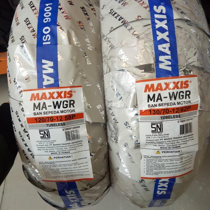 Paketan Ban Luar Maxxis -Mawg R / R Ukurn 120/70-12/130/70-12 Tubeless