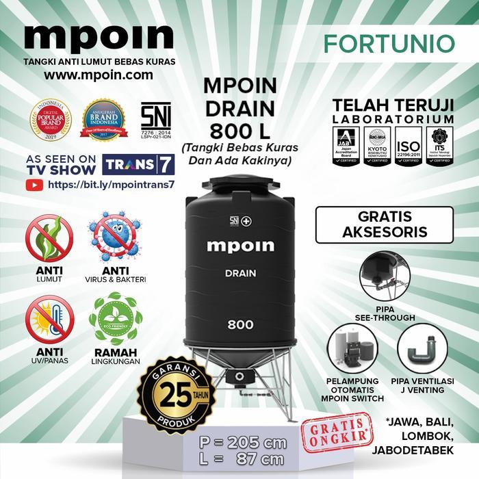 tangki / tandon air MPOIN+ DRAIN 800L