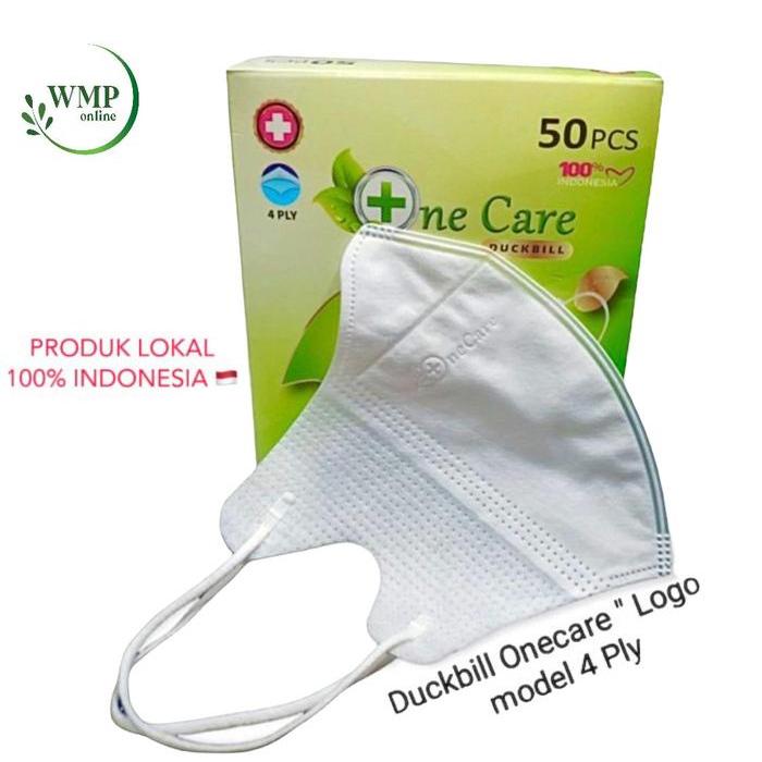"New" Masker Duckbill NeCare 4ply Masker Dewasa NeCare Earloop Premium 50pcs Hitam Putih