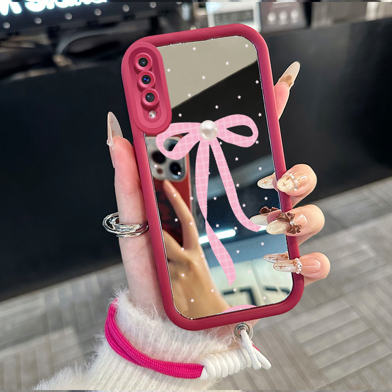 Casing Hp untuk Samsung Galaxy A50 A50s A30s Case Casing busur pola Silikon Softcase Kasing HP tali 