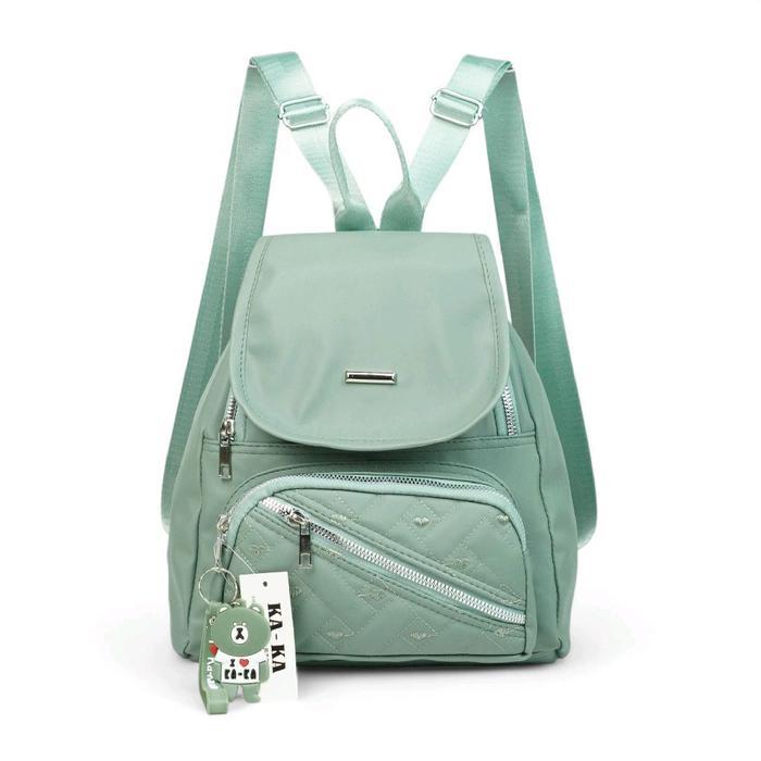 Elizabeth - Tas Ransel Wanita Mini Model Tas Gendong Wanita Buat Jalan-Jalan Bahan Parasut Lembut