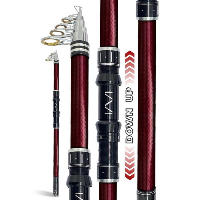 Maguro Fishing - Joran Laut Carbon Telescopic Metal Reel Set Anti Karat Joran Pancing Portable