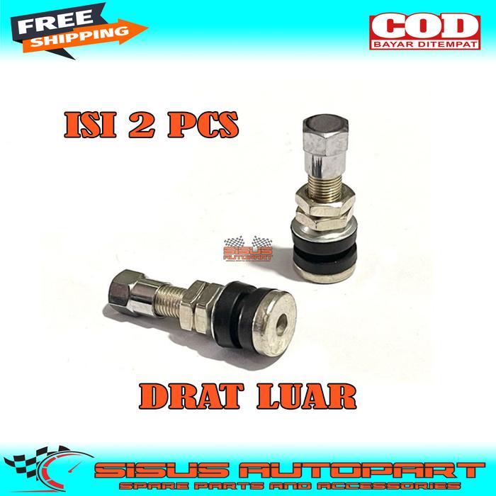 "New" PENTIL TUBELESS / PENTIL BAN TUBELESS PANJANG DRAT DALAM DRAT LUAR ISI 2PCS / 1 SET PENTIL BAN