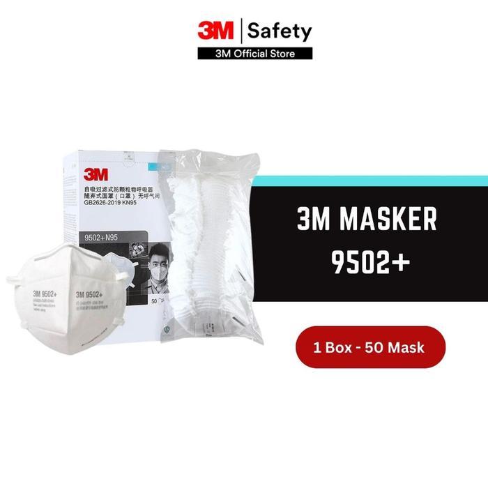 3M 9502+ Masker N95 Particulate Respirator - 1 Box isi 50 masker