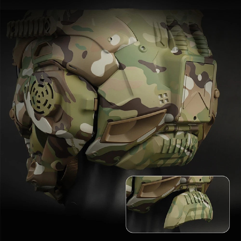 Tactical Command Fast Helmet Built-In Communication Headset Anti-Fog Fan W-Ronin Assault Helmet