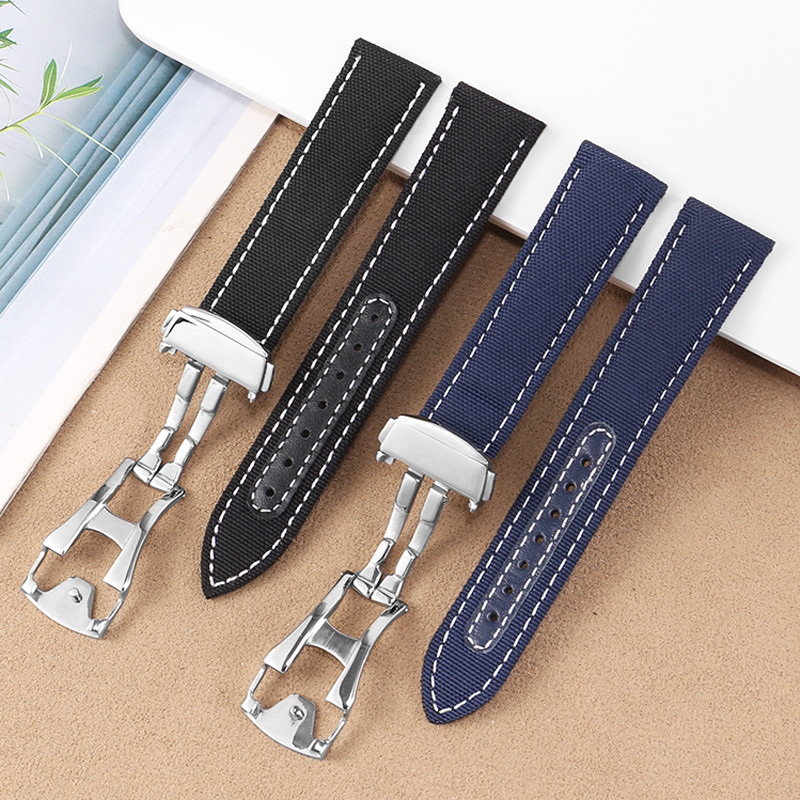 For Omega Seamaster 300 watch strap for Speedmaster AT150 for Snoopy 310.32 Series Canvas Nylon