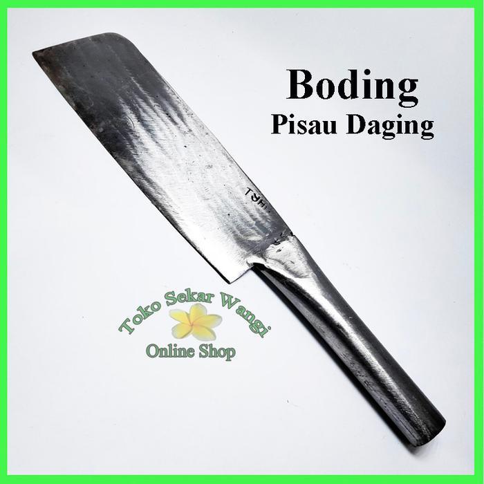 Pisau Cacah Tulang D4ging Ayam p0tong paku per baja 8mm Gagang Pipa Besi Daging Peralatan