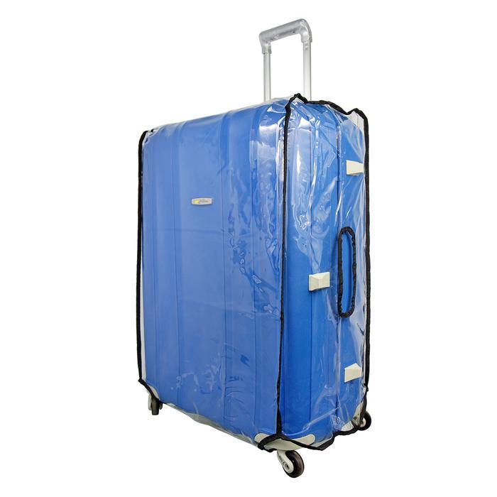 Sarung Koper - Luggage Cover Polos Travel Time SM01 Ukuran L untuk Koper 28-29 inch - transparan
