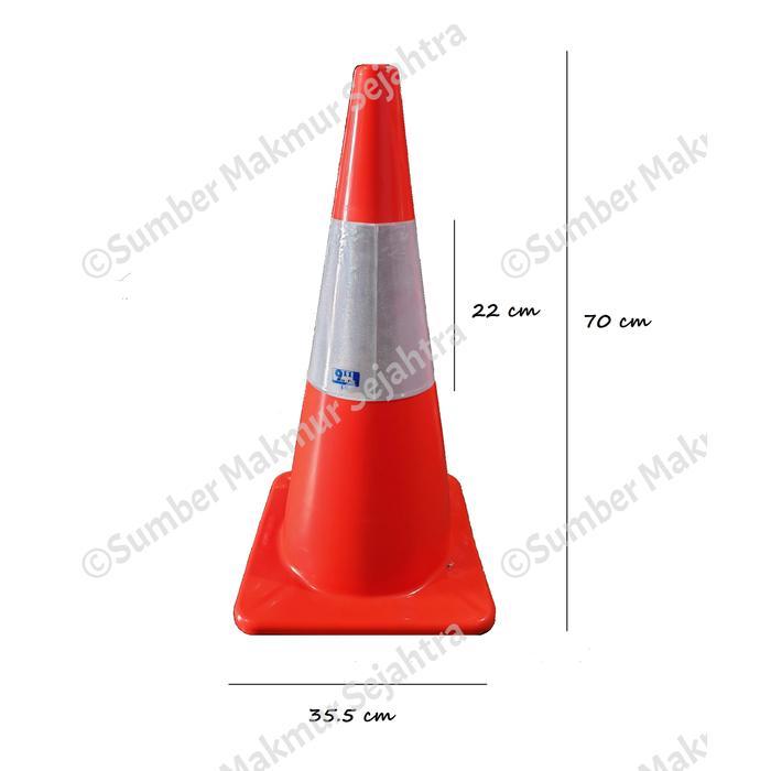 Traffic Cone Rubber / Kerucut Parkir Karet 911