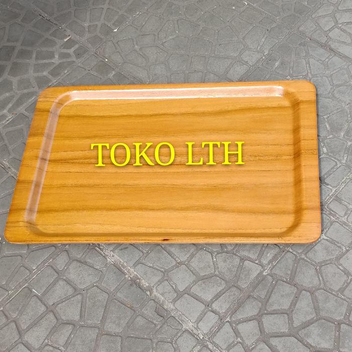 TERBARU! BAKI KAYU PERSEGI SEGI BESAR / NAMPAN TRAY PERSEGI KAYU BISA GRAB!