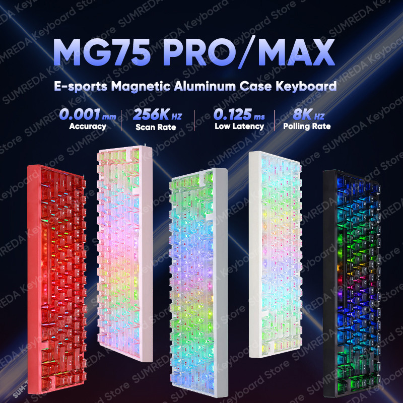 IROK MG75 PRO MG75 Max Magnetic Gaming Mechanical Keyboard RT0.001mm 8K 0.125ms Delay Aluminium RGB