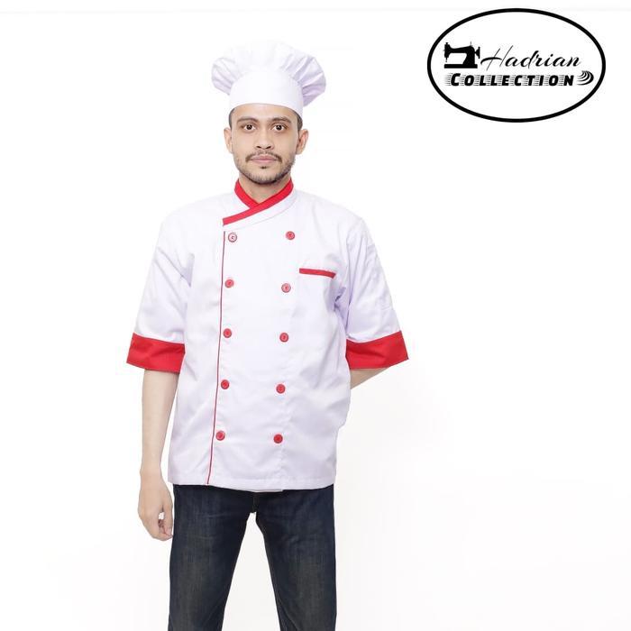 Baju koki pria baju chef seragam koki propesional