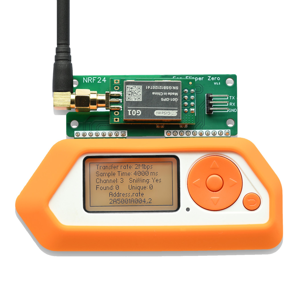 Flipper Zero NRF24 Module, Wireless Sniffer and Mouse Jacker with NRF24 GPIO, Flipper Zero