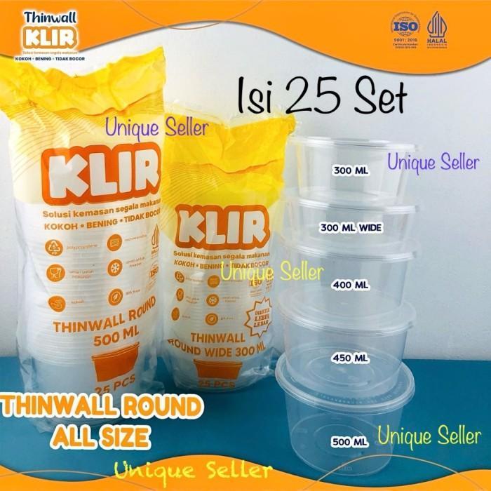 [Isi25] Thinwall Roundbowl 500 Ml 500Ml Klir / Thinwall Round 500 Ml 500Ml Klir / Mangkok Plastik