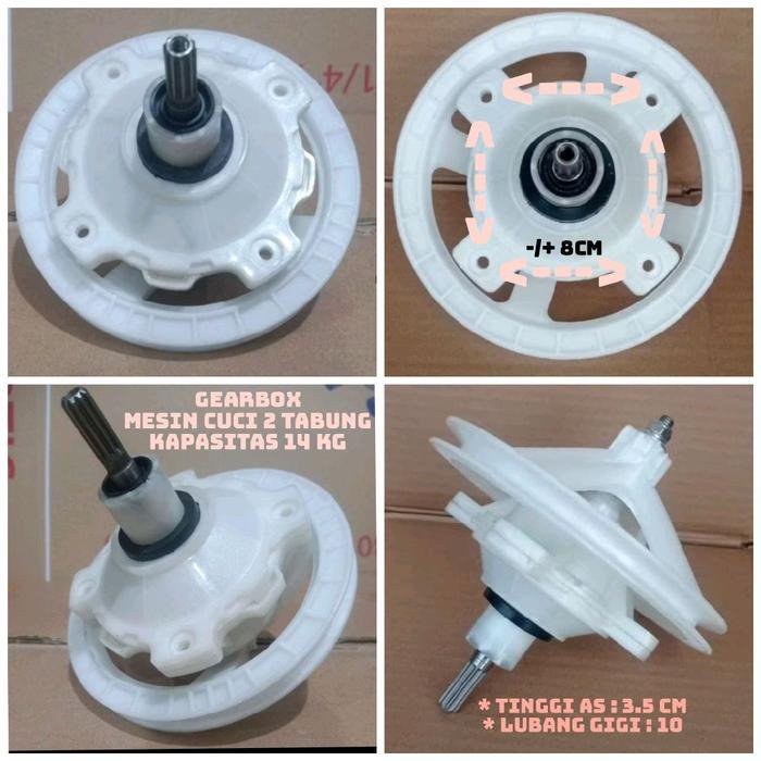 GEARBOX MESIN CUCI 2 TABUNG KAPASITAS 14KG GEAR BOX MESIN CUCI 14KG