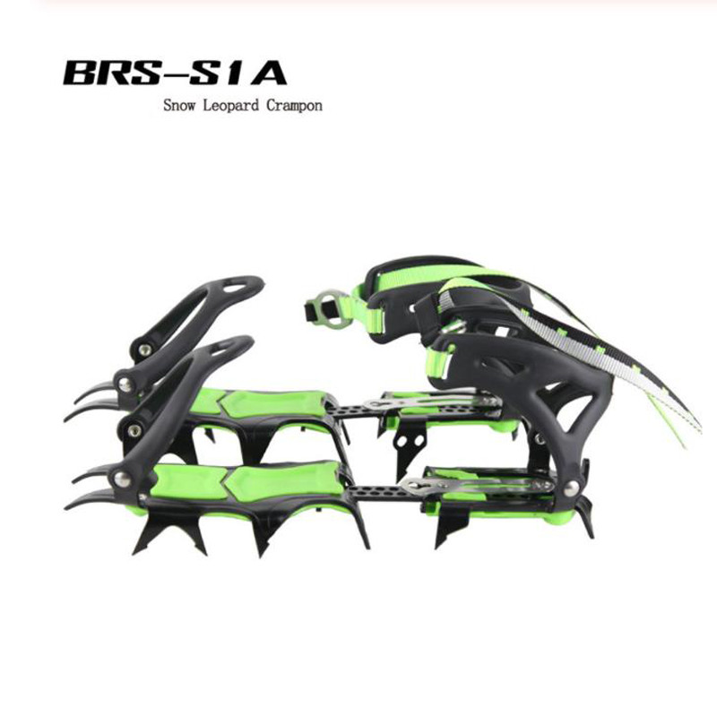 BRS 14 Teeth Ultralight Claws Crampons Shoes Non slip Cover Ice Gripper Outdoor Ski Ice Snow Grips H