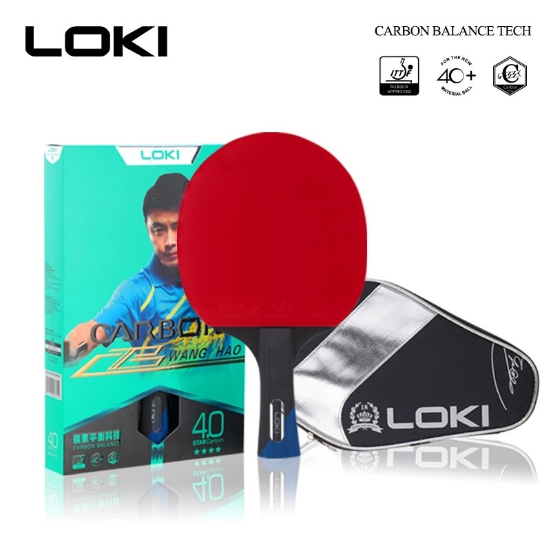 LOKI 4 Star Carbon Tube Tech Table Tennis Racket Professional Training PingPong Bat 5 Ply Ping Pong 