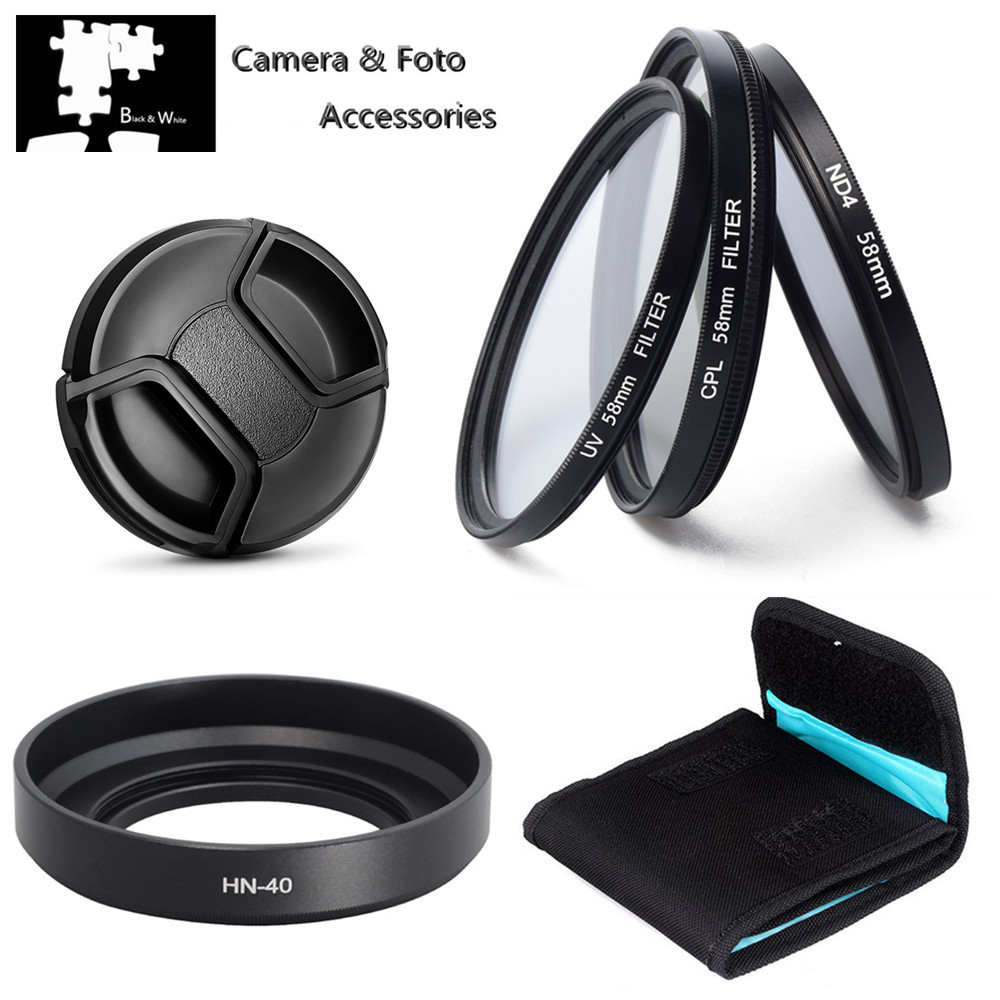 46mm Filter UV CPL ND4 Lens Hood HN40 Cap For Nikon NIKKOR Z DX 16-50mm F/ 3.5-6.3 VR Replaces HN-40