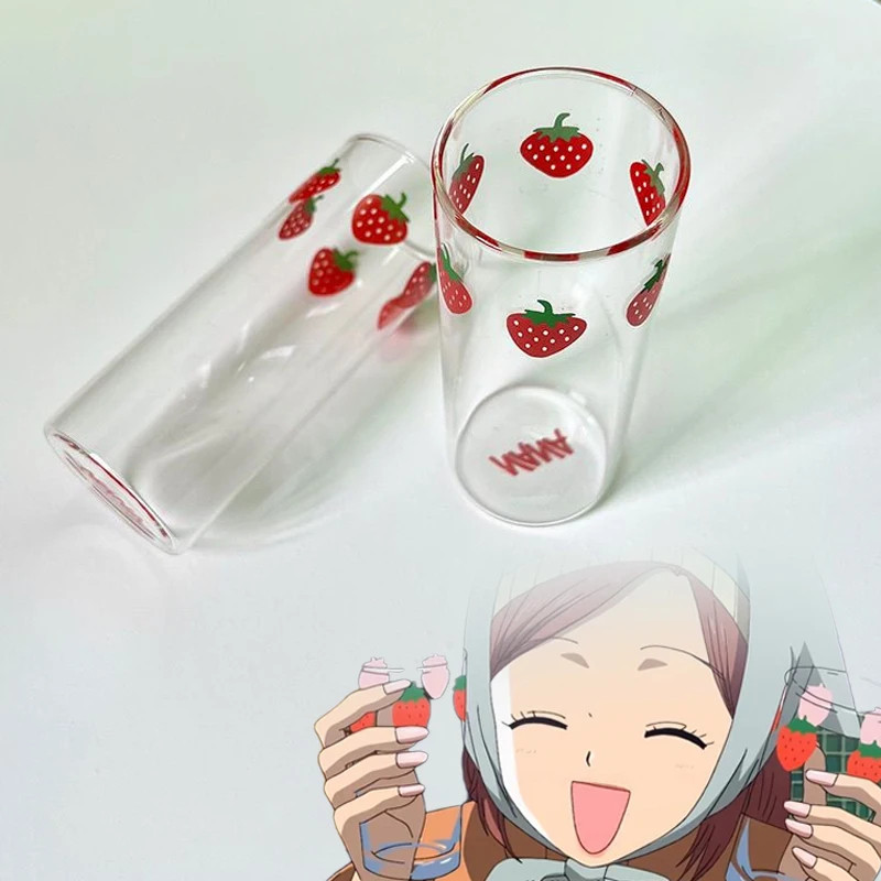 Anime Nana Oosaki Nana Cosplay Water Cup Strawberry Print Heat-Resistant Milk Es Mug Tumbler Cu