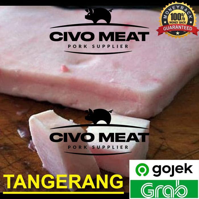 Lemak Babi / Minyak Babi Mentah Potong Dadu 500 Gram