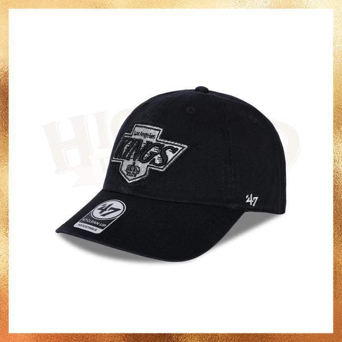 Ready Topi 47 Brand NHL LA Los Angeles Kings Black Clean Up Hockey Dad Cap