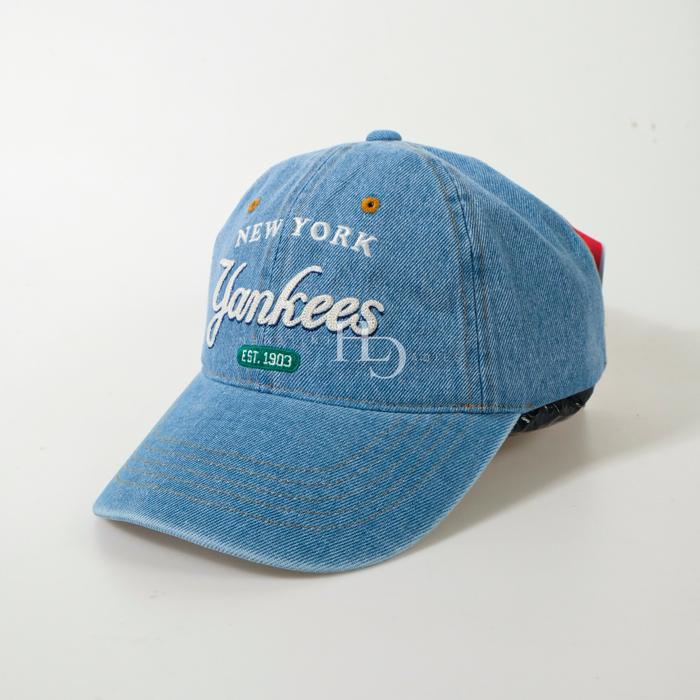 Ready MLB NY Yankees Color Denim Varsity Unstructured Ball Cap Light Blue (3ACPD035N-50BLL)