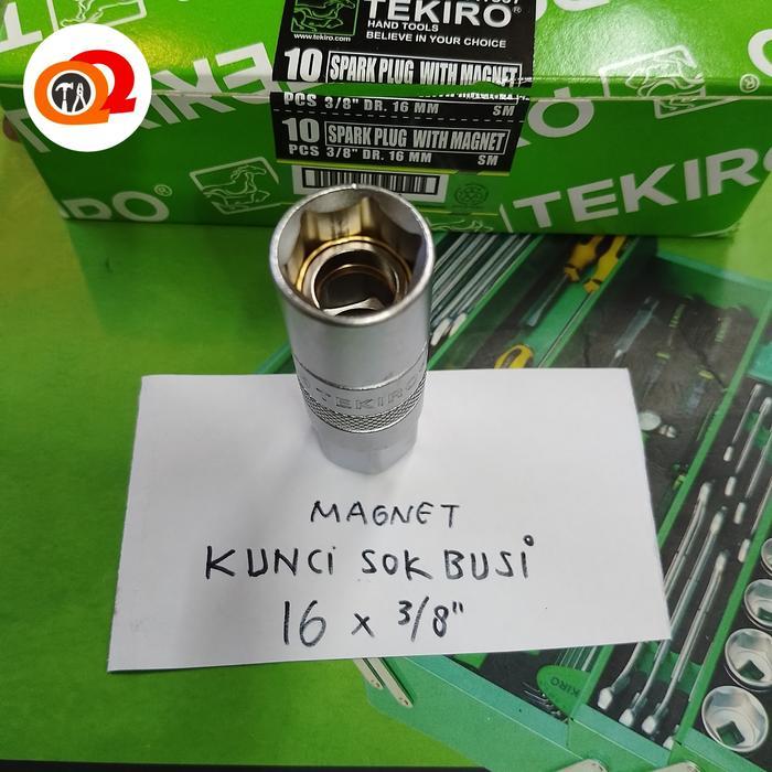 Kunci busi 16 mm magnet - Drive 3/8 inchi - spark plugs with magnet