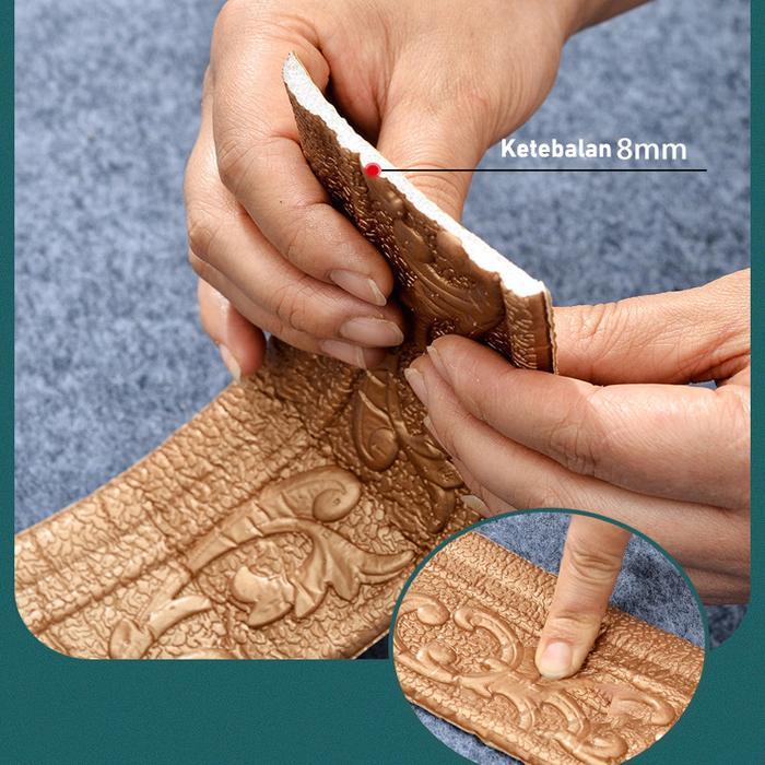 10M Wall Border List Foam Stiker Dinding / 3D Tebal Foam Stiker Wallpaper / List Dinding 3D / List