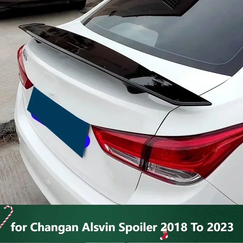 BARU New Black Tail Fin for Changan Alsvin Spoiler 2018 To 2023 Car Rear Wing Accessories