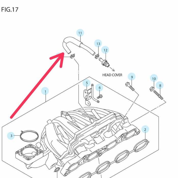 Hose Selang Valve Pcv Suzuki Grand Vitara 2000Cc