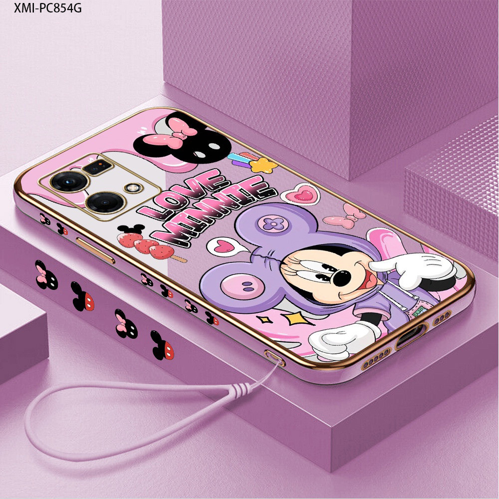 Fashion Lanyard Casing Hp For Xiaomi Poco C85 C71 C65 C40 Untuk Phone Soft Case Cassing Tali Gantung