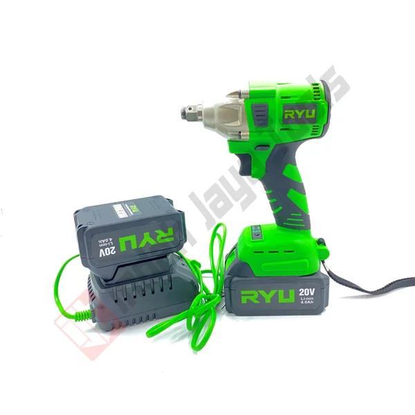 RYU RCW20V Cordless Impact Wrench Mesin Impact Wrench Baterai Charger