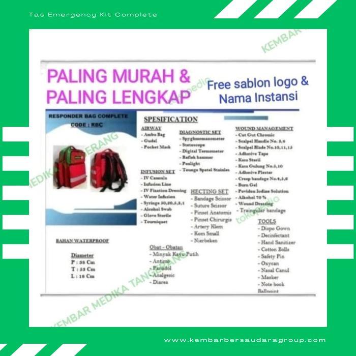 Premium Tas Emergency Kit Complete / Responder Kit / Emergency Kit Ambulance Original