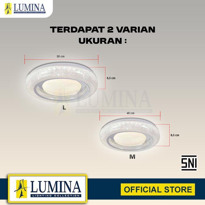 LUMINA - LAMPU PLAFON LED MODERN MINIMALIS CEILING LAMP RING KRISTAL CRYSTAL HEMAT ENERGI UNTUK