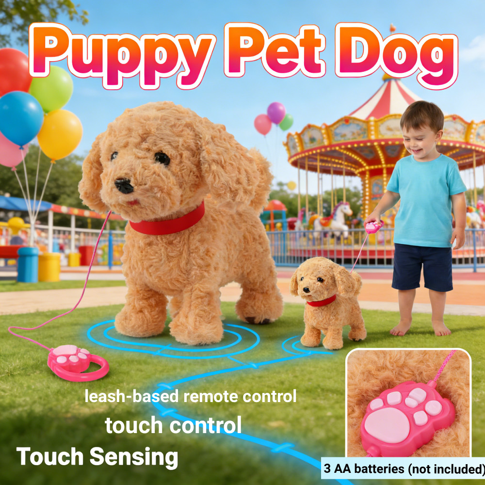 Interactive Plush Dog Lifelike Sounds Realistic Interactive Puppy Pet Dog Tongue & Licking Motion