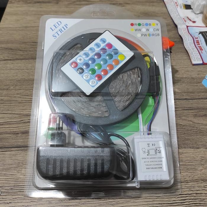 LED STRIP FLEXIBLE 3528 RGB 5M + 44KEY REMOTE + ADAPTOR