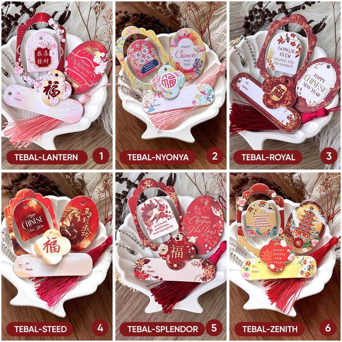 PREMIUM Hang Tag IMLEK Tebal CNY Kartu Ucapan Sincia Hamper Chinese New Year 5in1