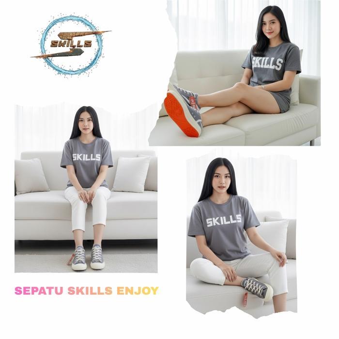 ORIGINAL Barqun Enjoy - Classic Low Black White Sepatu Sneakers Casual Pria Wanita Shoes Snekers