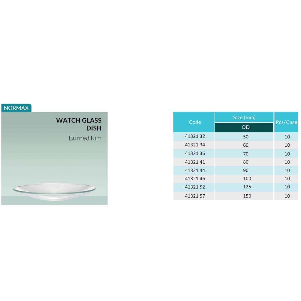 Kaca Arloji D : 70 mm Merk Normax Original Code Number 41321 36