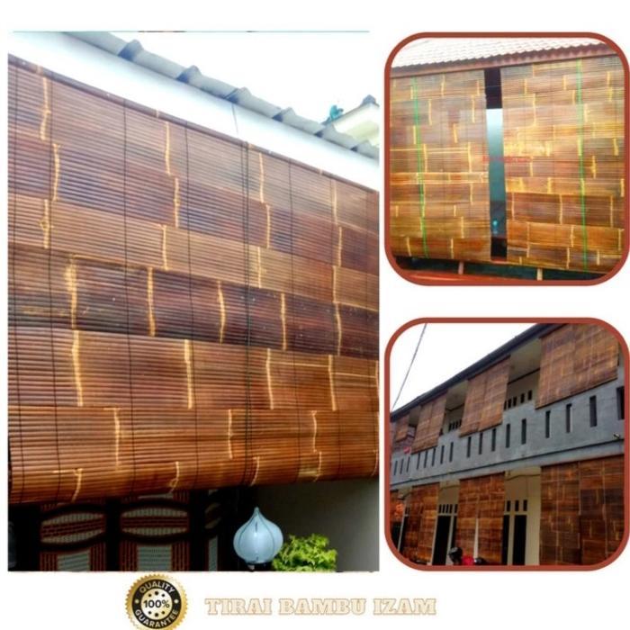 Kerei Bambu Outdoor L 2M X P 1,5M Tirai Bambu Gulung Outdoor Kerei Kerai Kere Kerei Kerei Bambu