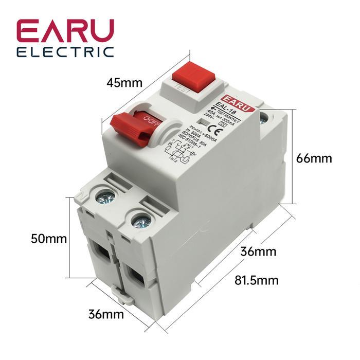 POPULER 2P 4P 10/30/100/300MA TYPE A RCCB RCD ELCB ELECTROMAGNETIC RESIDUAL CURRENT CIRCUIT BREAKER
