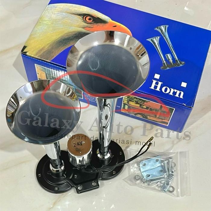 Horn Klakson Angin Air Horn Truk 2 Corong Terompet