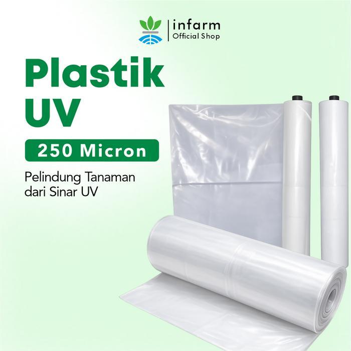 INFARM - Plastik UV Greenhouse 250 micron Plastik Anti UV 14% Penutup Tanaman Tahan Panas dan Hujan