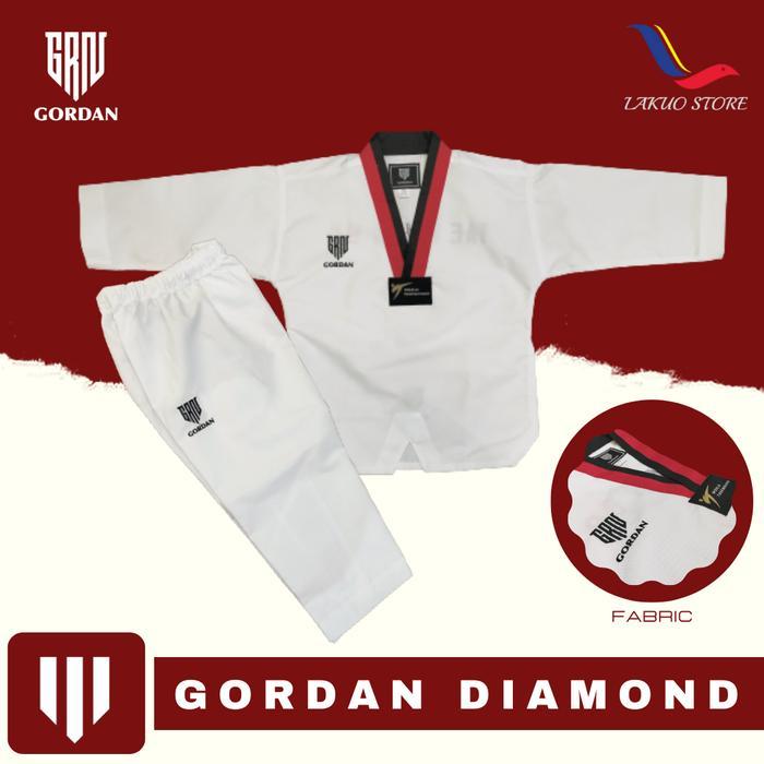 Dobok Gordan Diamond / Seragam Taekwondo Kerah Merah Hitam & Kerah Putih / Dobok Taekwondo