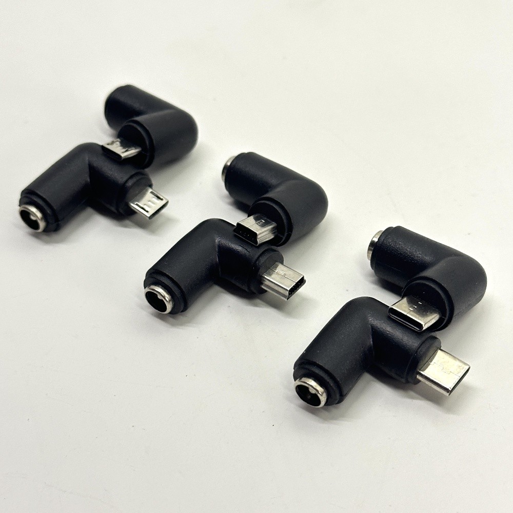 Dc To Usb C Power Adapte 5.5X2.1Mm Dc Plug Female To Usb C/ Micro Usb/ Usb Connector Dc Power