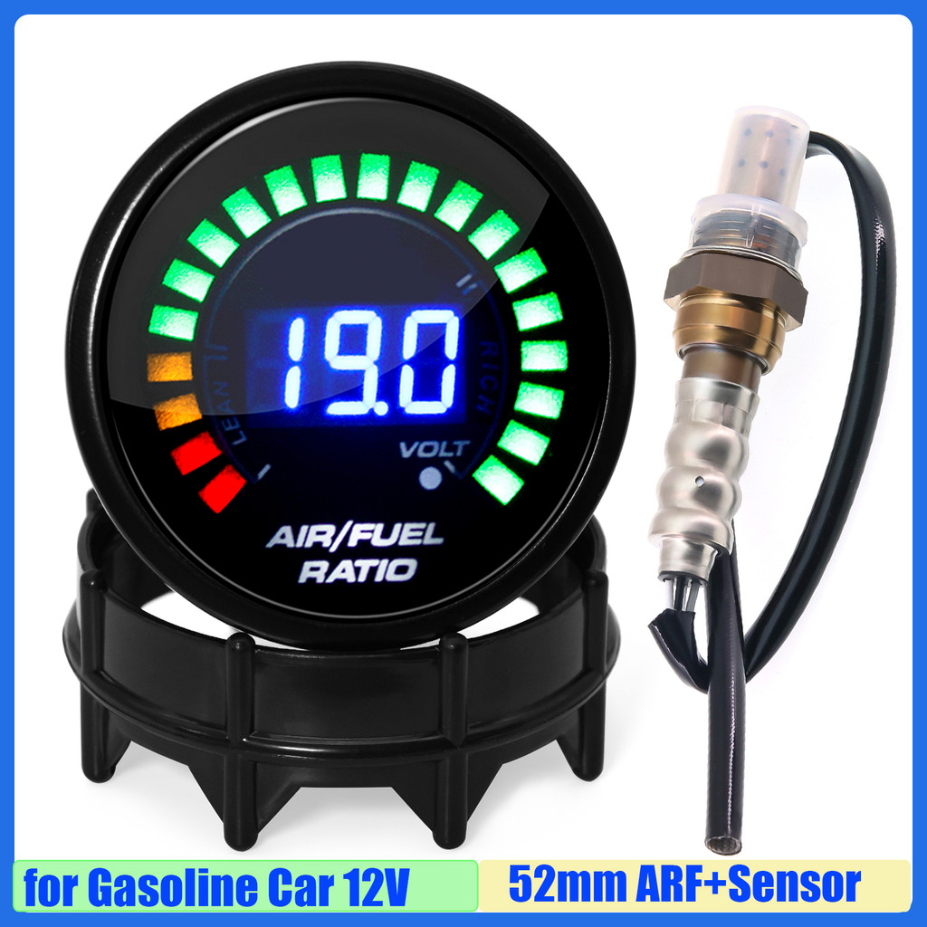 Digital Air Fuel Ratio E Lens Afr Meter 2" 52Mm Car Gauge Narrowband Oxen O2 Sensor Oe 2344209 For