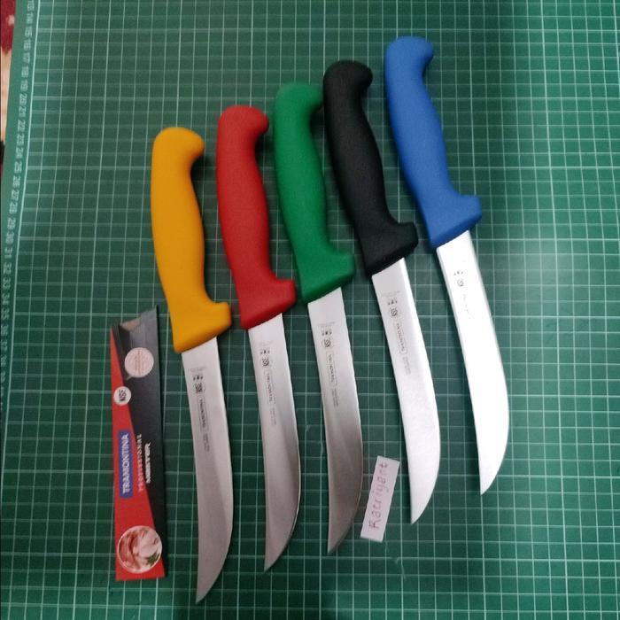 Pisau Tramontina ORI Boning Lengkung 15cm + SARUNG KULITSAPI ASLI (PILIH)