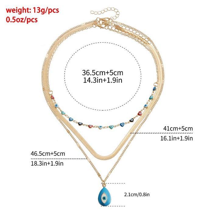 FanyeeKalung mata iblis minyak tetesan warna-warni vintage untuk wanita Q939