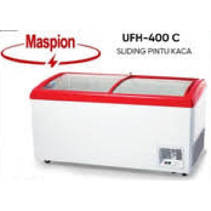 Maspion Chest Freezer Box Sliding Glass 400L Uchida UFH-400C UFH 400C