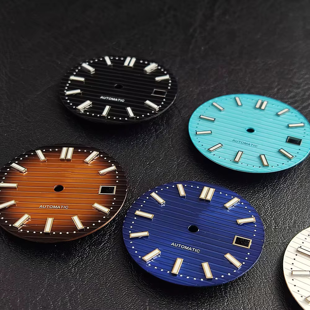 Green Dial 29.7Mm Watch Dial Fits Nh 35 Nh36 Movement Nautilus Mechanical Watch Dial Replace Parts
